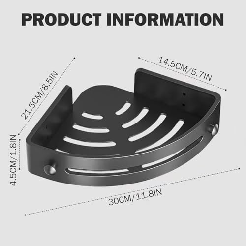 Étagère de douche d'angle sans perçage pour optimiser les petits espaces - 4