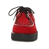AJVANI lace up Platform Shoes Teddy boy lace up Brothel Creepers Size 12 46 Red Suede #5
