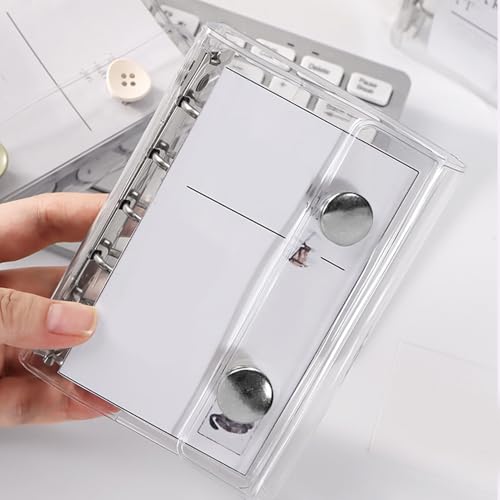 シール帳 透明 バインダー クリア シール手帳 透明シール帳バインダー可撕 プリクラ帳 小物整理 女の子 ギフトにも最適ギフトにもぴったりなかわいい手帳型収納(表紙のみ、ページなし)