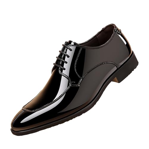 Scarpe Oxford Derby Uomo Eleganti per Matrimoni Ufficio,Nero,44 EU