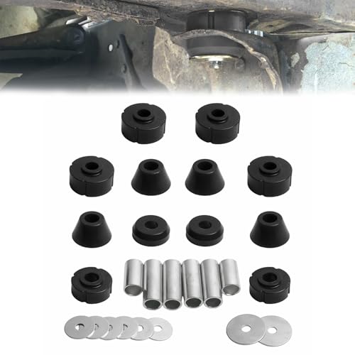 ATZTNUO 7-101 Body Mount Bushing Kit For Chevy C10/C15 1967-1972, GMC C1500/C2500,Direct Fit Replacement Replace Part Number 7-101 Polyurethane Cab Bushings(Black)