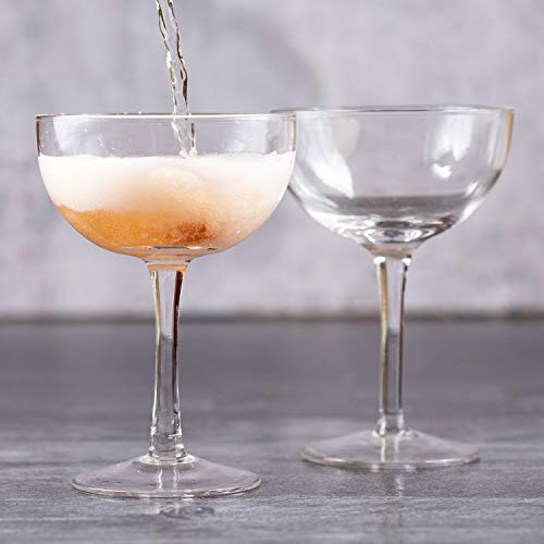 History Company Nick & Nora Classic Champagne Cocktail Coupe Glass 2-Piece Set (Gift Box Collection) #TOP3