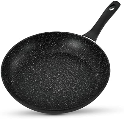 FAMES Non Stick Frying pan with Induction Base - 30cm / 12 inch Anti Stain and Scratch Proof Granite Frying Pan (30cm)