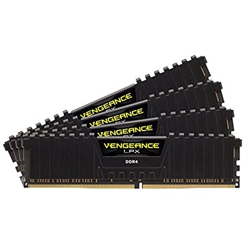 (4 x 8 GB, 3000 MHz, Black) - Corsair CMK32GX4M4C3000C16 Vengeance LPX 32 GB (4 x 8 GB) DDR4 3000 MHz C16 XMP 2.0 High Performan