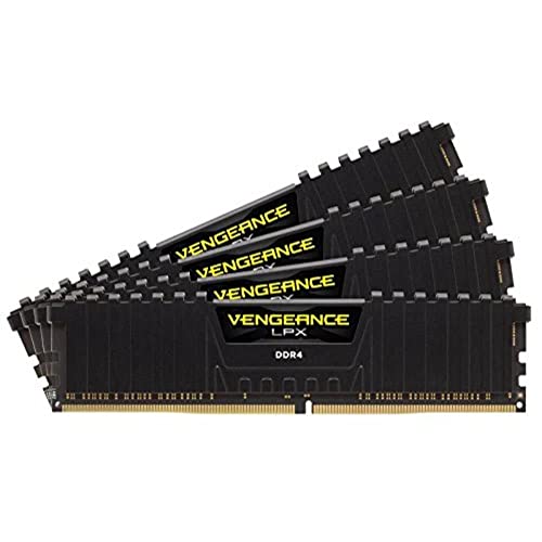 Corsair CMK32GX4M4C3000C16 Vengeance LPX 32 GB (4 x 8 GB) DDR4 3000 MHz C16 XMP 2.0 High Performance Desktop Memory Kit, Black