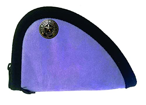 Custom Texas Silver Seal Lavender Suede Unisex Pistol Case - Large