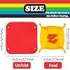 Collapsible Board Game Storage Bowls, Portable Folding Tray Accessory Holds Tabletop Bits, Components, Pieces, Dices for Classic & Modern Gaming, RPG Roleplaying (Basic Color)
