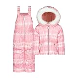 Jessica Simpson Girls' Two-Piece Insulated Winter Snowsuit with Faux-Fur Hooded Jacket and Ski Bib Overalls...