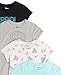 Amazon Essentials Disney | Marvel | Star Wars | Frozen | Princess Girls' Short-Sleeve T-Shirts, Pack of 4, Princess Cinderella, Medium