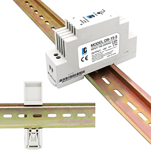 LCLCTC DC 5V Din Rail Slim Switching Power Supply 15W 2.4A(Input:100-240VAC,Output:5VDC,50/60HZ) Power Supply Adapter Switch Switching Converter (Volts_of_Direct_Current, 5)