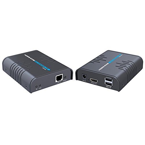 E-SDS 1080P HDMI KVM Extender Over Single Cat5/5E/6/7 Ethernet Cable Support One Sender