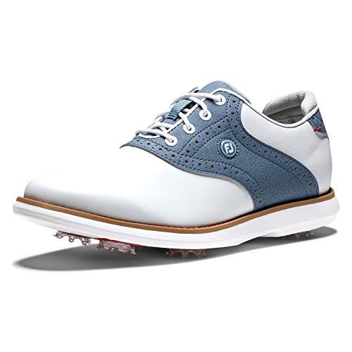 Footjoy Tradiciones, Zapatos de Golf Mujer, Blanco y Azul, 38 EU Cover