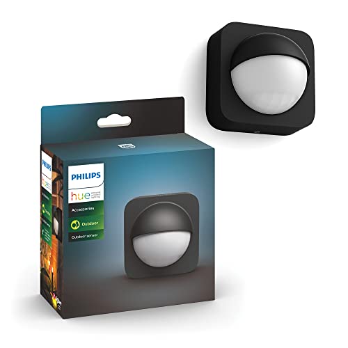 Automatizza e controlla le luci esterne di casa con il sensore di movimento Philips Hue. È alimentato a batteria ed è senza fili, così puoi posizionarlo in qualsiasi punto fuori casa. Ti basterà camminare per attivare le luci. ( Richiede un bridge Hue , non incluso).