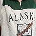 COOLMONAR Women Oversized Sweatshirt ALASKA Eagle Letter Collar Hoodie 1/4 Zipper Pullover Aesthetic Vintage Jacket