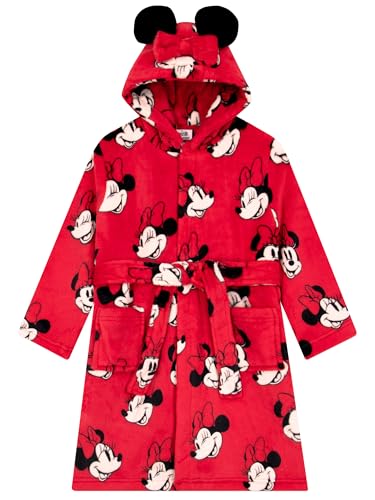 Disney Minnie Mouse Bademantel Kinder, Fleece...