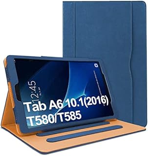 Danycase Case for Samsung Galaxy Tab A 10.1 2016 SM-T580/T585(Not for 2019 Model), Folio Case Cover for SM-T580 T585 2016 Version,with Document Card Pocket, Multiple Viewing Angles(Navy)