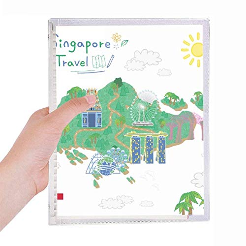 Carnet de voyage Singapour rechargeable en spirale pour ne plus perdre vos notes