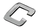 Tamaño: 29 x 26 x 3 mm. Cora 000115003 letra C, adhesivo, cromado, 3d