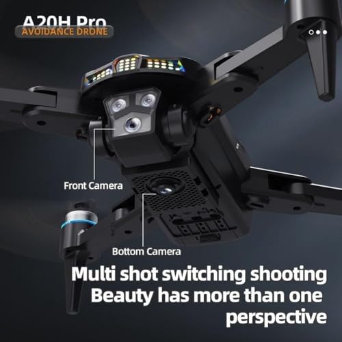 Image of dRoNe wItH hD DuAl cAmErA BrUsHlEsS MoToR, oNe cLiCk tAkEoFf /lAnDiNg FlIp rOlLiNg gEsTuRe cOnTrOl wI-Fi cAmErA ReMoTe cOnTrOl -X DrOnE (T6 PRO)