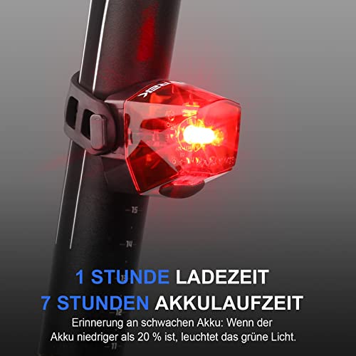 toptrek Fahrradlicht, USB Aufladbar Fahrrad licht mit Typ-C, StVZO Zugelassen Fahrradlampe,...
