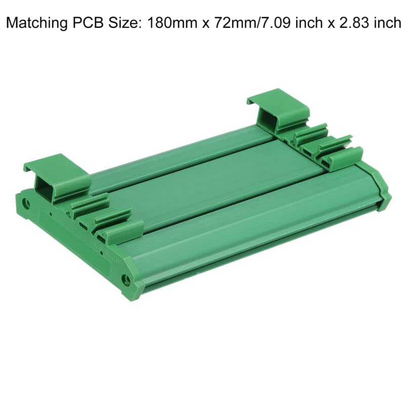 Tool parts DIN Rail Mount for Carrier for 180mm x 72mm PCB - Housing - Bracket - for Green