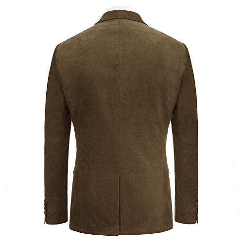 PJ PAUL JONES Mens Corduroy Blazer Jackets Slim Fit Two Button Casual Sports Coat2