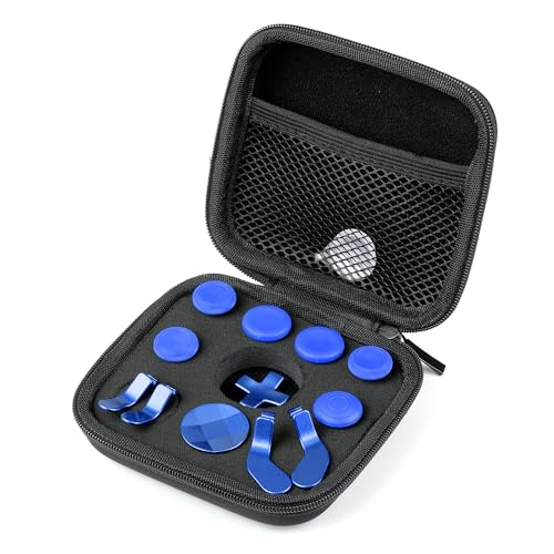 Image of Lierhyt Elite Series 2 Accessories,Gaming Metal Replacement Kit,Includes 4 Elite 2 Controller Paddles,6 Swap Joysticks,2 D-Pads,1 Adjustment Tool and Button Organizer (Blue)