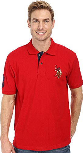 U.S. Polo Assn. Mens Multi Color Logo Solid Pique Polo Shirt product thumbnail 8