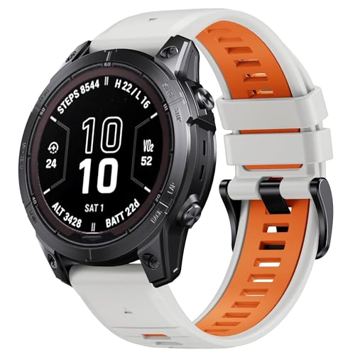 Bracelet Fenix 8 en silicone souple 22mm compatible Fenix 7 et Fenix 6 Pro