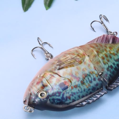 Leurre de pêche Bluegill Glide 125mm en ABS robuste à action de nage réaliste à 2 sections