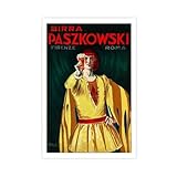 XYSWDD Birra Paszkowski - Póster vintage de comida y bebida, lienzo moderno, impresiones artísticas para pared, pinturas para sala de estar, dormitorio, decoración de 12 x 18 pulgadas (30 x 45 cm)