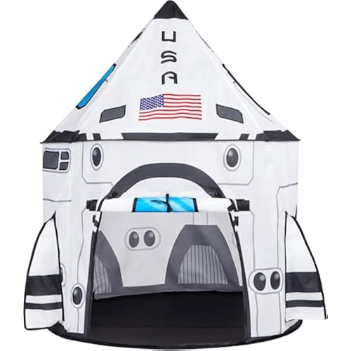 JOYIN Rocket Ship Play Tent Kids Spaceship Playhouse Tent Set Indoor Outdoor Easy Assembly Play Tent