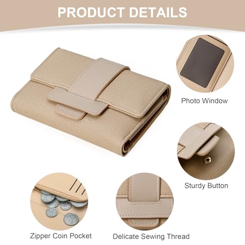 Image of Wallet Women Ladies Card Purse Small Billfold with Zipper Coin Pocket