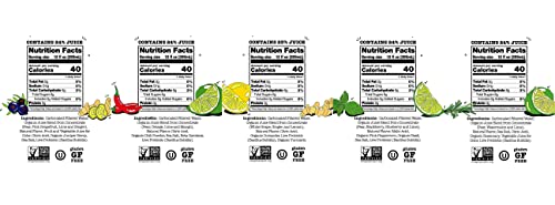 Culture Pop Sparkling Probiotic Soda 5 Flavor Variety Pack 40 Calories per can, Vegan, Non-GMO | 12 Fl Oz Cans Pack of 10