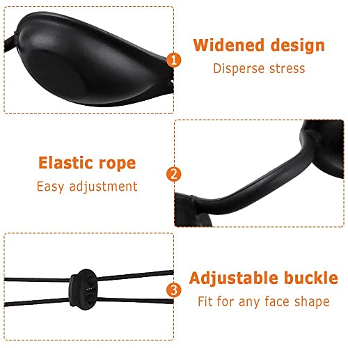Heanvmyss Solarium Brille,3 Stück UV Schutzbrille Rotlichtlampe,Verstellbar Infrarot Schutzbrille,Augenschutz Elastisches Band LED Beauty Schutzbrille IPL für Zuhause 3PCS Safety Tanning Goggles