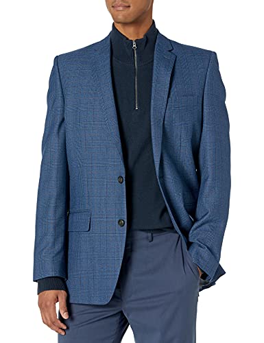 Haggar Men's Glen Plaid Tailored Fit Center Vent Sport Coat