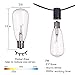 Romasaty 10-Pack Edison Light Bulbs ST40 Clear Replacement Bulbs-7 watts 120 Volts E17 Screw Base for Outdoor Indoor Patio Edison String Lights-Clear