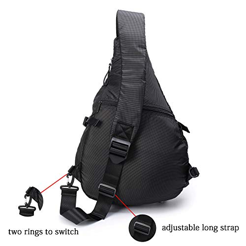 DDDH-Large-Sling-Bags-Crossbody-Backpack-141-Inch-Chest-Daypack-Travel-Bag-Book-Bag-for-MenWomenBlack
