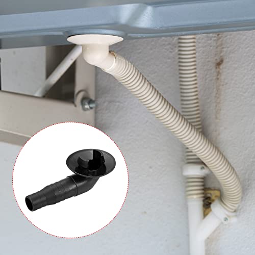 sourcing map Paket von 3 Klimagerät Abfluss Steckverbinder 19mm Winkel für Fenster AC Schwarz