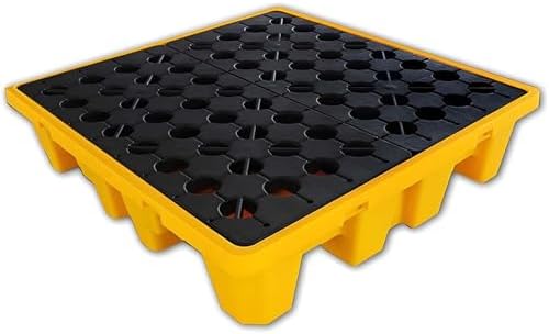 Pallets Garage Wall Racks Industrial Modular Spill Platform Containment Pallet,Stackable Spill Containment Platform with Grating - Modular Spill Tray for Oil, Chemicals & Hazardous Materials