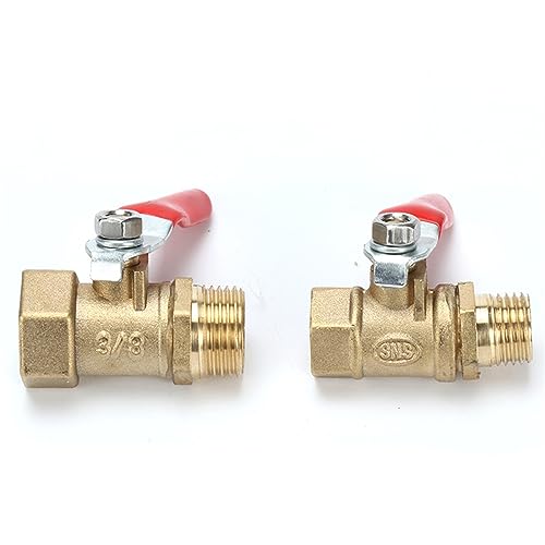Válvula de bola pequeña de latón 1/8 con conector de rosca hembra macho para cobre 6