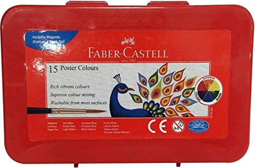 Pine Faber-Castell 15 Poster Colours (Plastic Box)