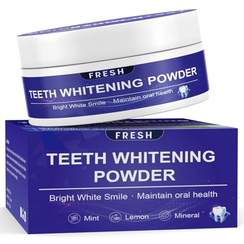 SarCop Teeth Whitening Powder - Enamel-Safe & Sensitivity-Free Natural Tooth Whitener for Coffee, Wine, Smoking Tea – Brighten Your Day, 1.7 oz