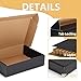 EXYGLO 40 Pack 6x4x3 Shipping Boxes, Black Corrugated Cardboard Boxes for Packaging Small Business, Moving, Shipping, Mailing, and Storing
