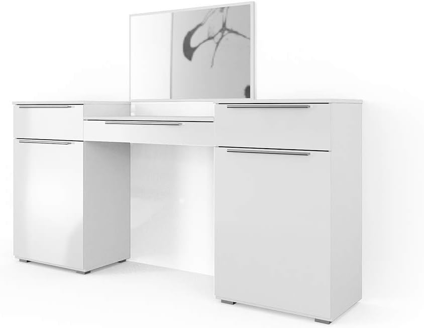 design dressing table dressing table cosmetics set chest of drawers with mirror glossy white