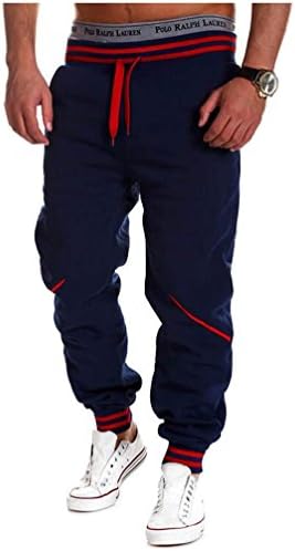 Men Hip Hop Designer Joggers Solid Sportwear Outdoors Baggy Casual Pants Trousers Gym Sweatpants Navy