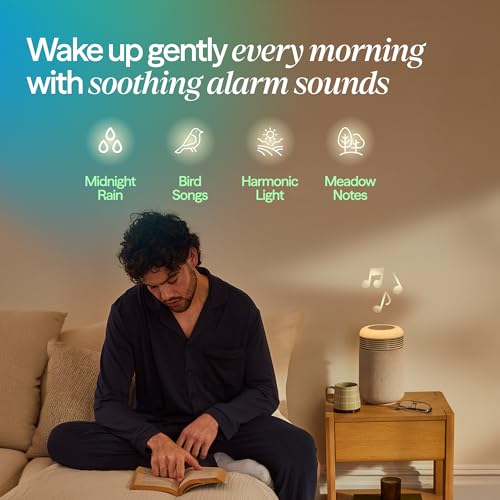 BLUEAIR Purifier for Bedroom - Mini Restful - Sunrise Clock with HEPASilent Filtration and Wake Up Light - Cleans Air and Supports Circadian Rhythm - USB-C and App Connectivity, Beige by BLUEAIR - Image 4