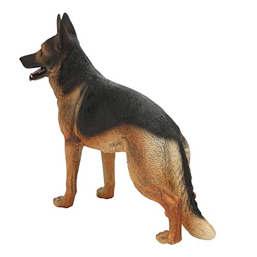 VBESTLIFE Lebensechter Kuscheltier Hund, Deutscher Schäferhund Simulationsmodell Ornamente Desktop Dekoration Kinderspielzeug