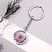Chrysanthemum Wildflower Keychain | Real Dried Pressed Flower Charm | Handmade Personalized Keychain | Unique Nature-Inspired Gift for Her