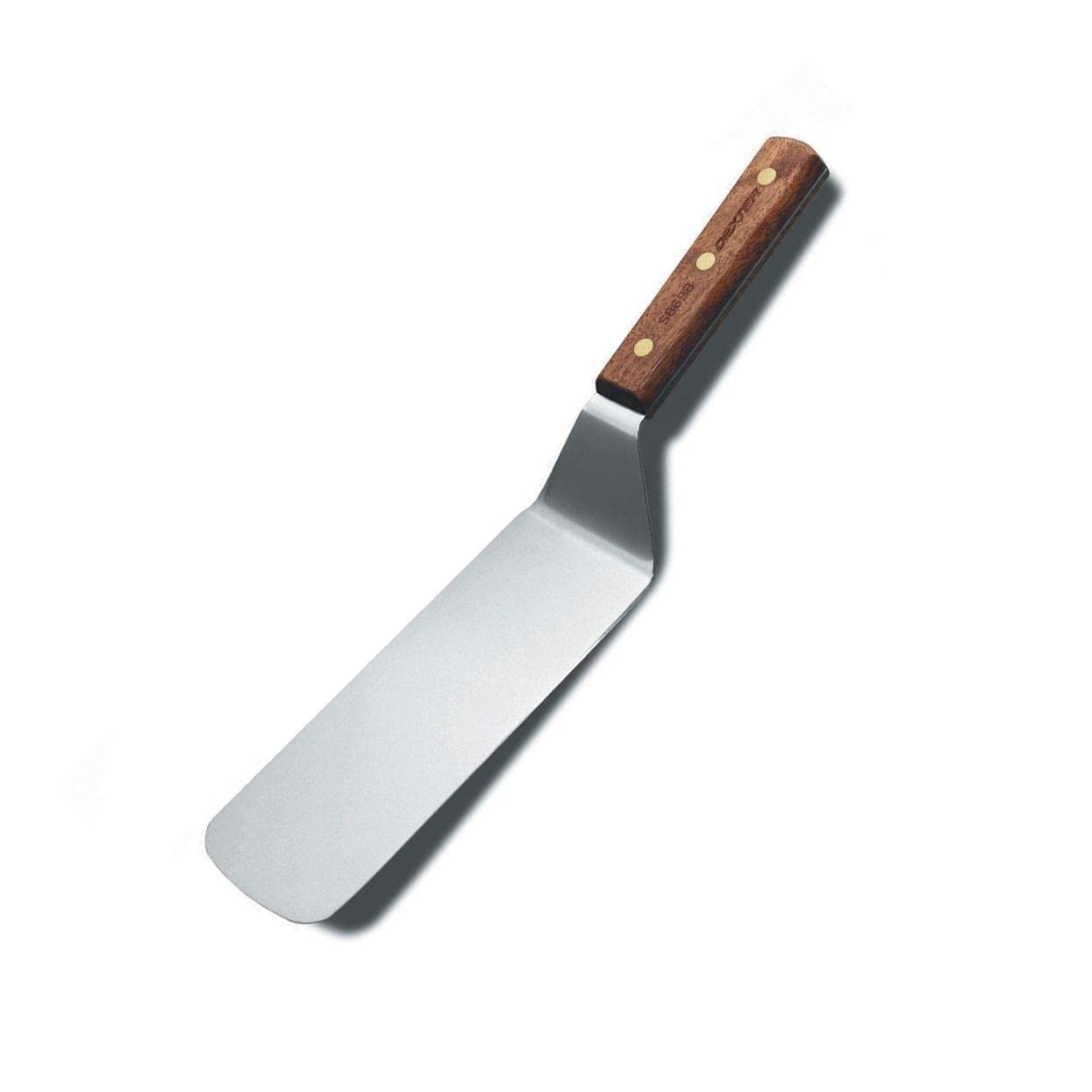 Dexter Russell S8698PCP Traditional (19690) Grill Turner, 8" x 3", Stiff, Offset, Stainless Steel Blade, Rosewood Handle, Perfect Cutlery Packaging, Made in USA​‌‌​‌‌‍​​‌‌‌​‍​​‌‌‌​‍​‌​​‌​‍​​‌‌‌‌